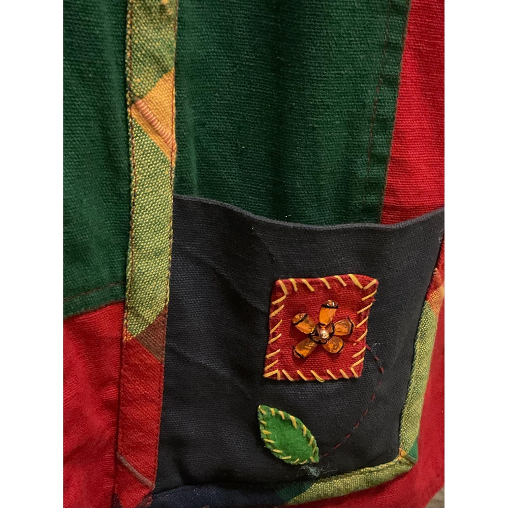 Vintage 90s Yak Magik Patchwork Jacket XL – Folk Art Coat - Picture 8 of 16